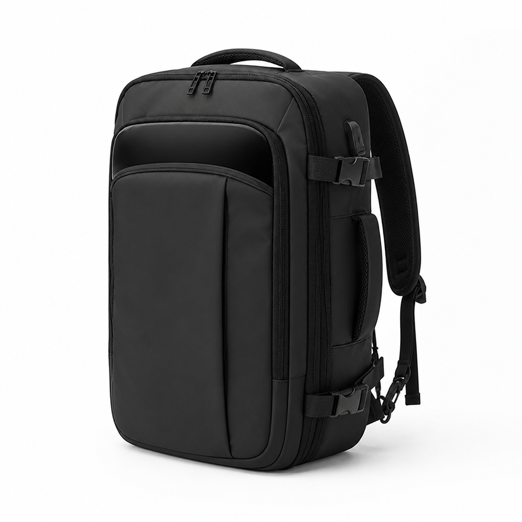 Slim Lightweight Water-Resistant Travel Backpack (Padded Laptop Sleeve)