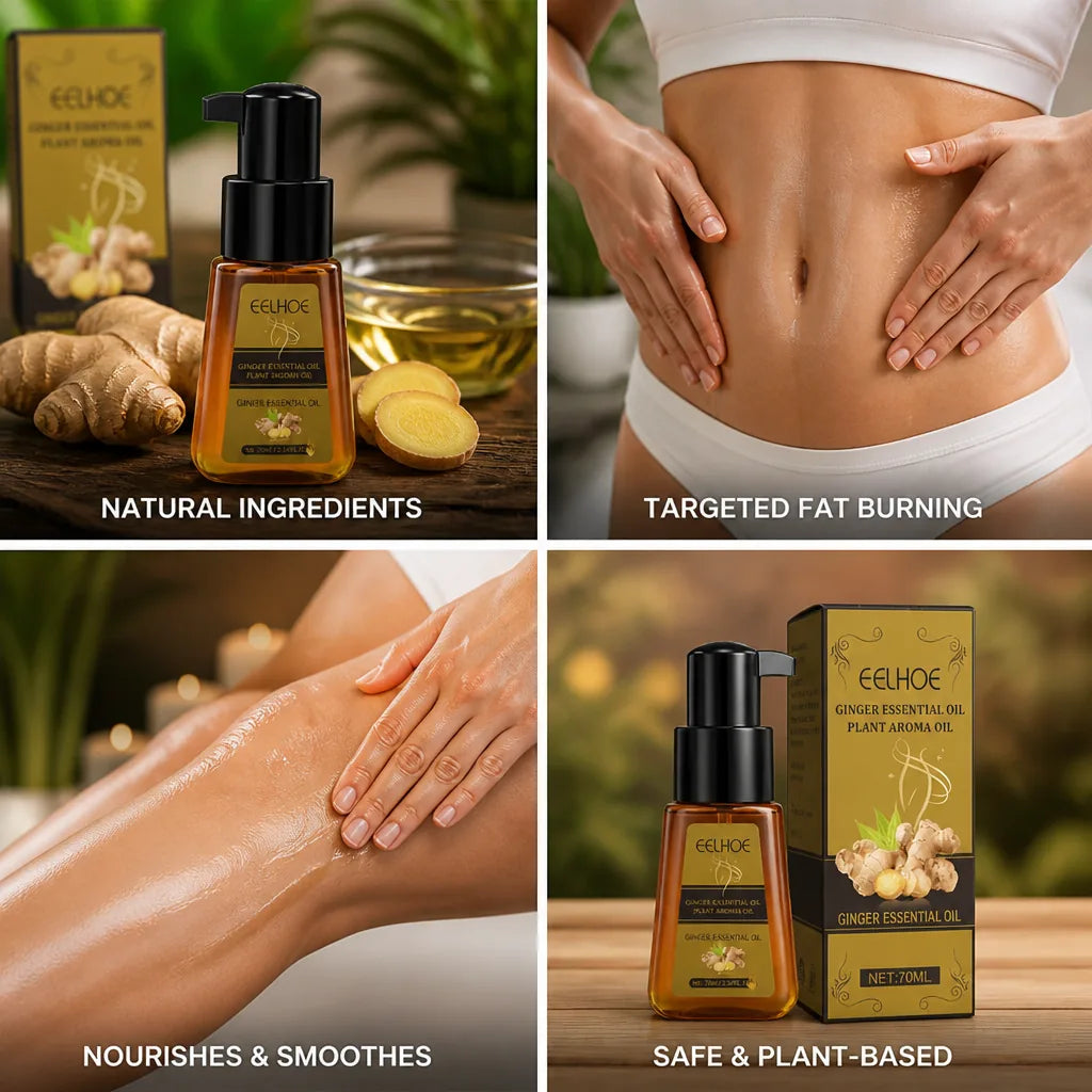 Slimming Massage Oil Ginger Infused Plant-Based 70 ml