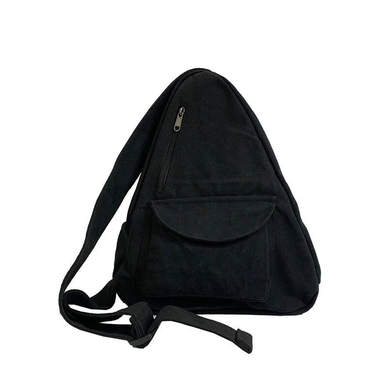 Sling Backpack Adjustable Strap Multiple Compartments Zippered Main Compartment