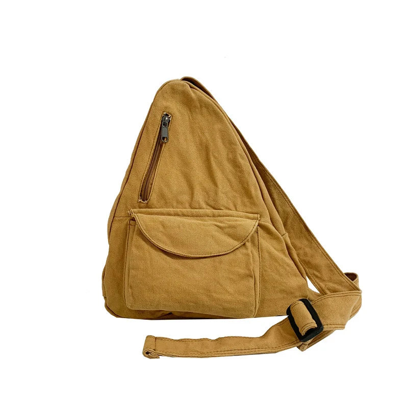 Sling Backpack Adjustable Strap Multiple Compartments Zippered Main Compartment
