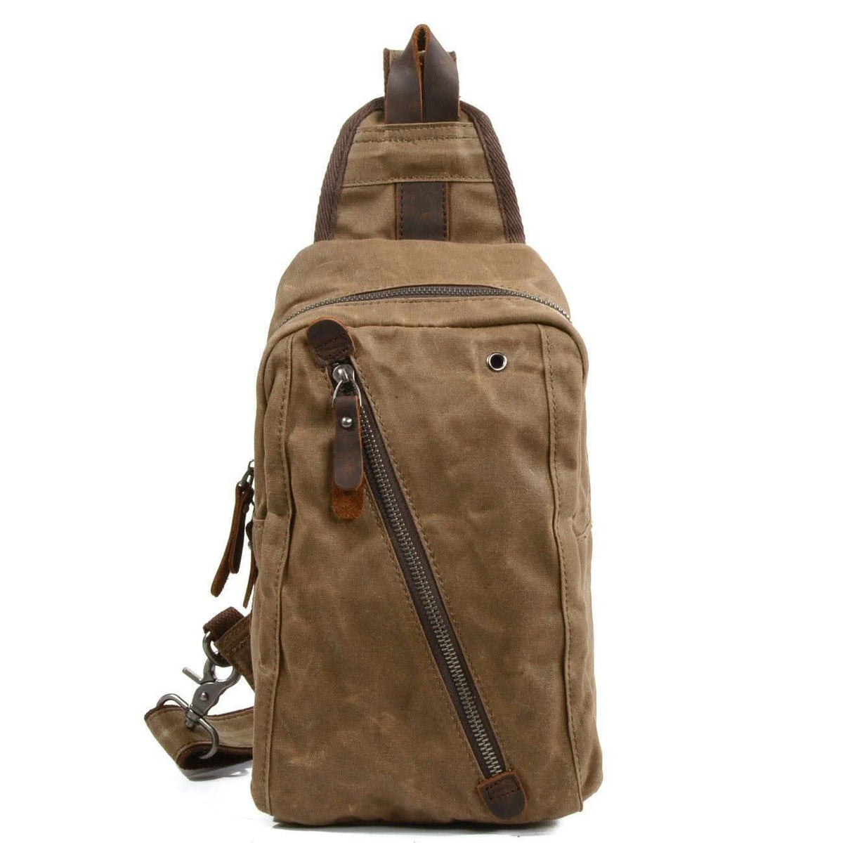 Sling Backpack Canvas Multiple Compartments Compact Design