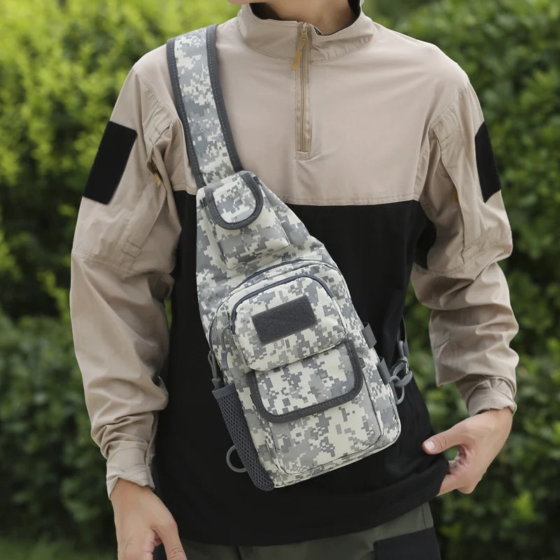 Sling Backpack Multiple Compartments Adjustable Strap Durable Fabric