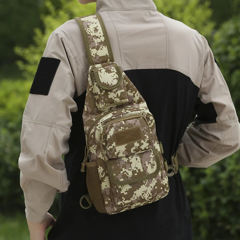 Sling Backpack Multiple Compartments Adjustable Strap Durable Fabric