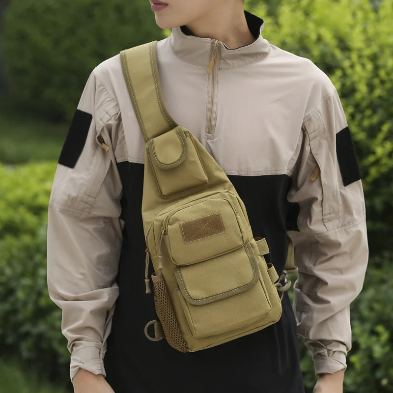 Sling Backpack Multiple Compartments Adjustable Strap Durable Fabric