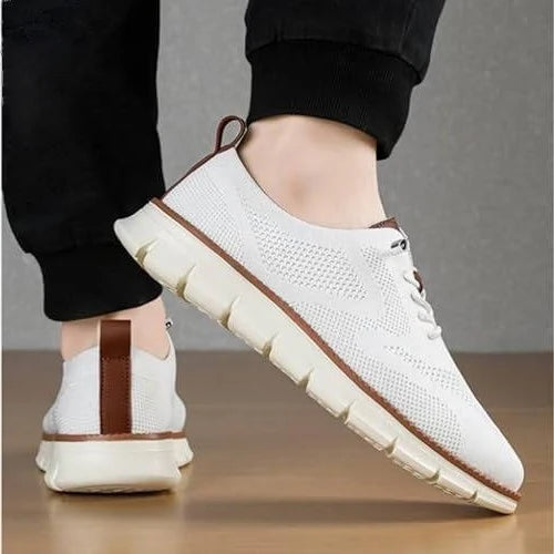Slip-On Dress Shoe Wide Orthopedic Toe Box Breathable Knit