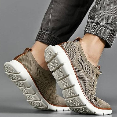 Slip-On Dress Shoe Wide Orthopedic Toe Box Breathable Knit