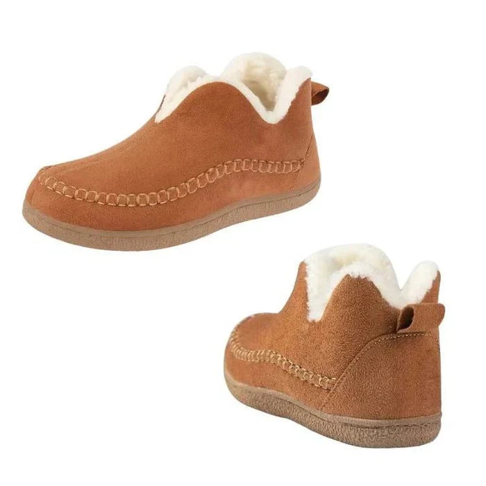 Slip-On Shoes Fleece-Lined Arch Support High-Traction Sole