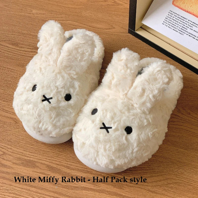 Slippers Bunny Design Plush Memory Foam Non-Slip Sole