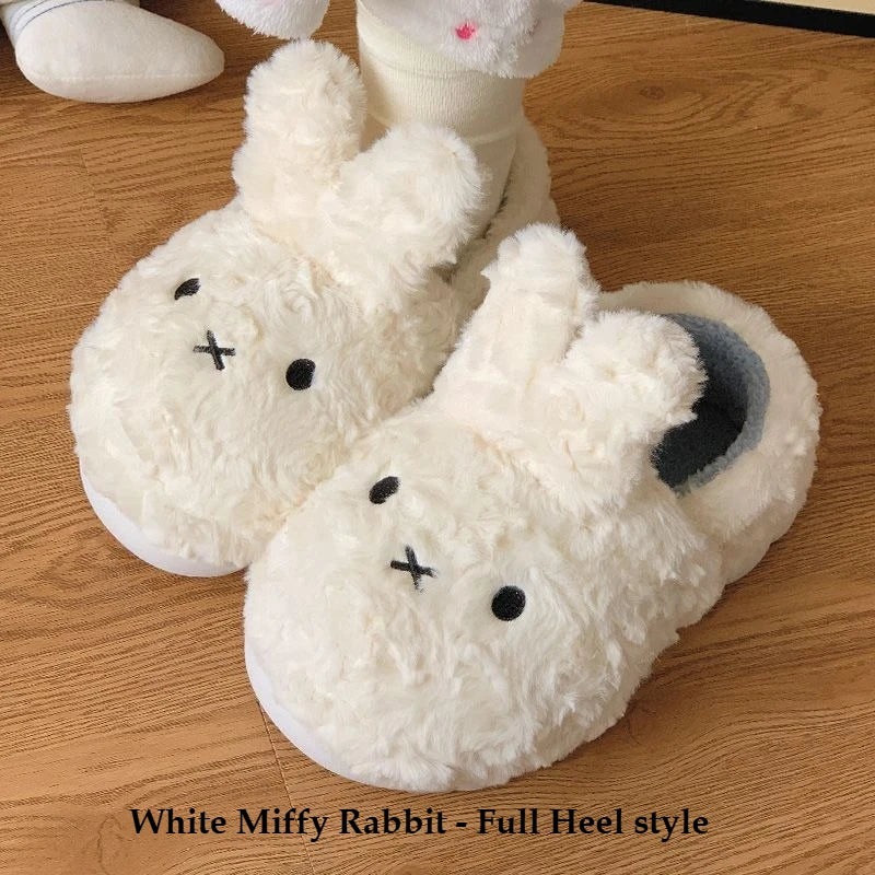Slippers Bunny Design Plush Memory Foam Non-Slip Sole