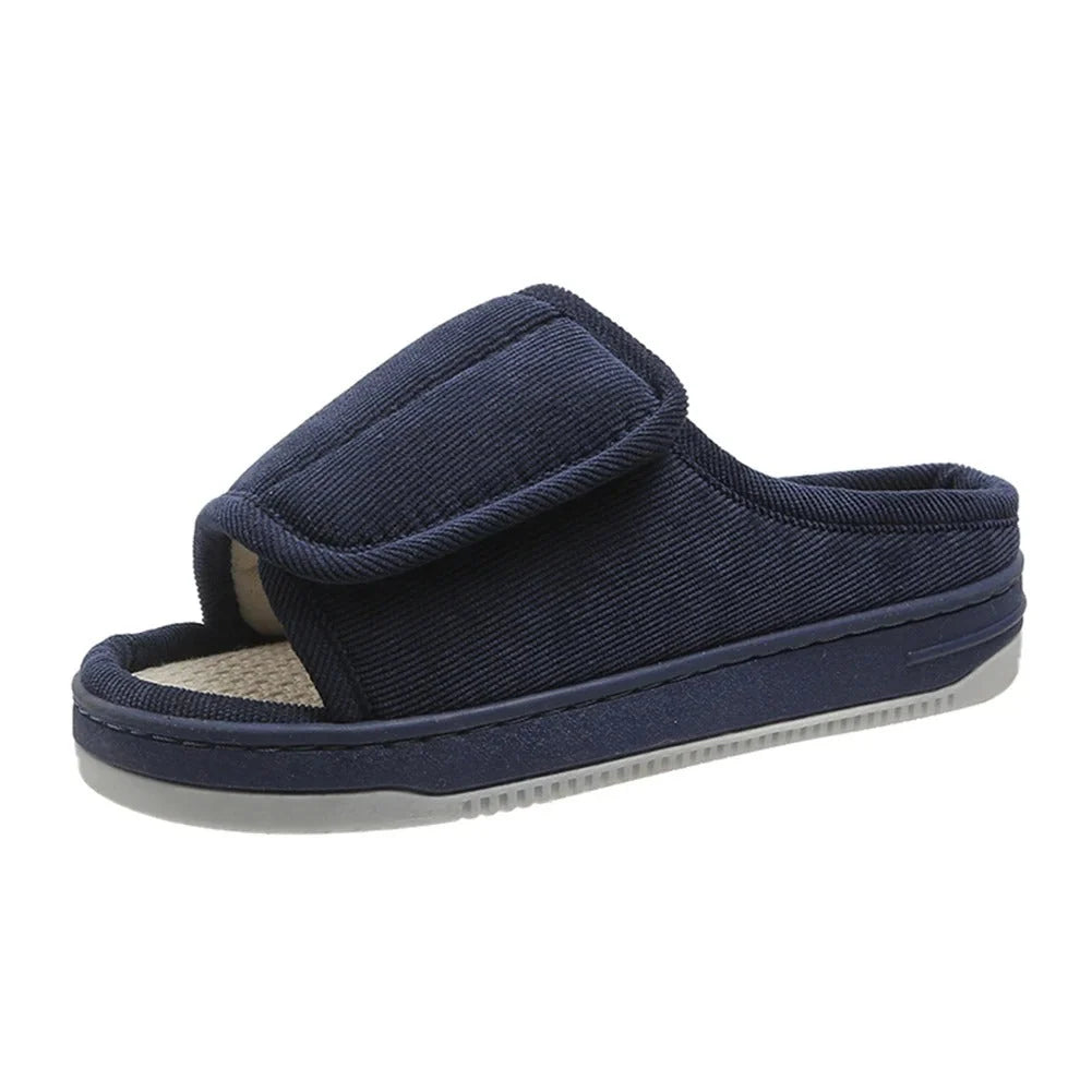 Slippers Extra-Wide Fit Adjustable Strap Open Toe