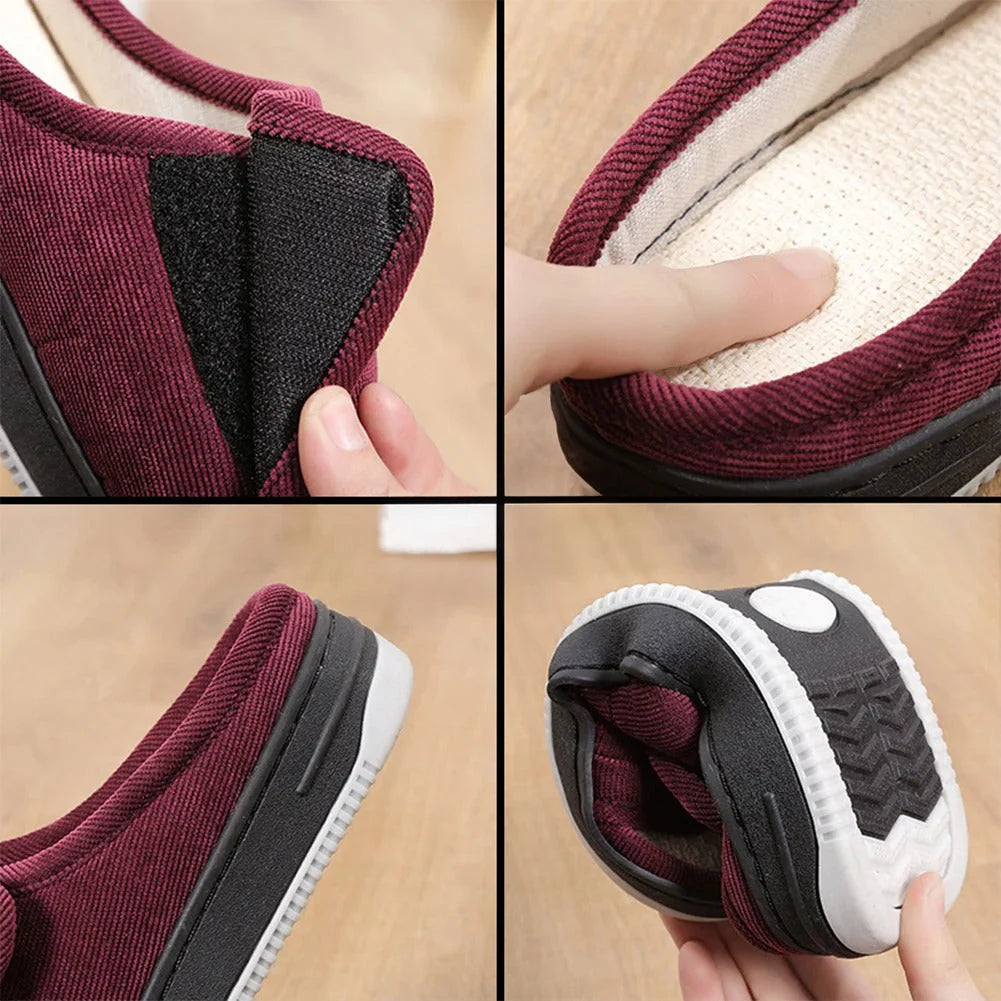 Slippers Extra-Wide Fit Adjustable Strap Open Toe
