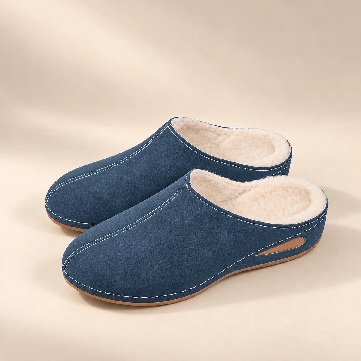 Slippers Plush Lined Arch Support Cushioned Sole