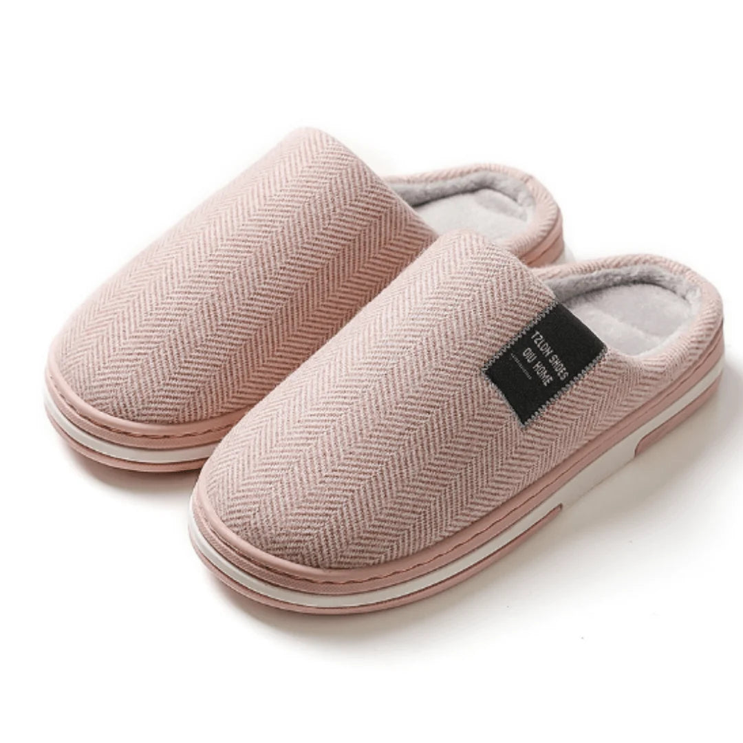 Slippers Soft Plush Lining Non-Slip Rubber Sole