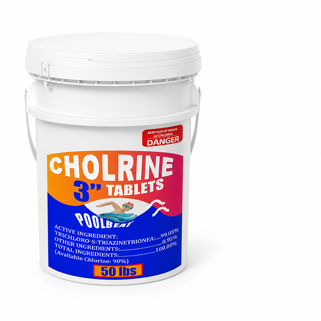 Slow-Dissolving Stabilized Chlorine Tablets (3 Inch, 50 lb)