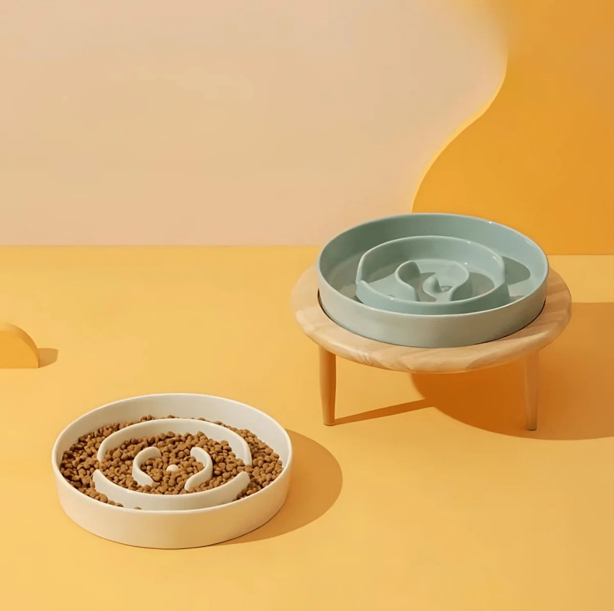 Slow Feeder Bowl Ceramic Maze Design Dishwasher-Safe