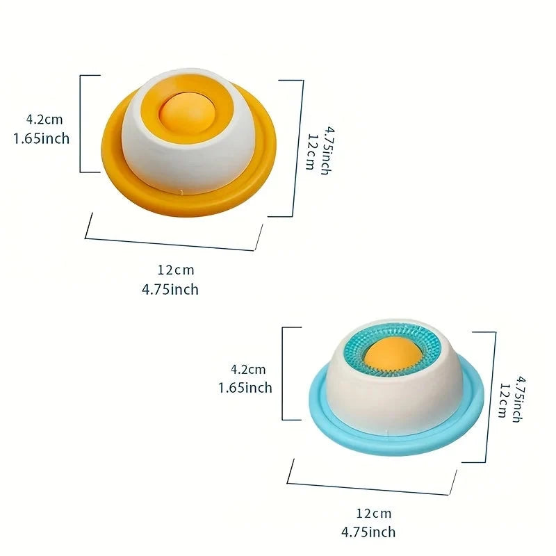 Slow Feeder Lick Mat Textured Groove Non-Slip Base