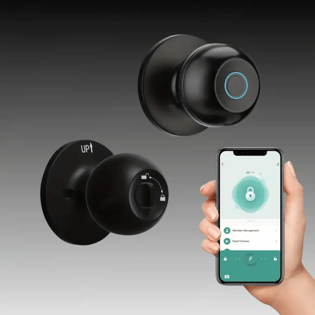 Smart Door Lock Fingerprint App Control Backup Keys