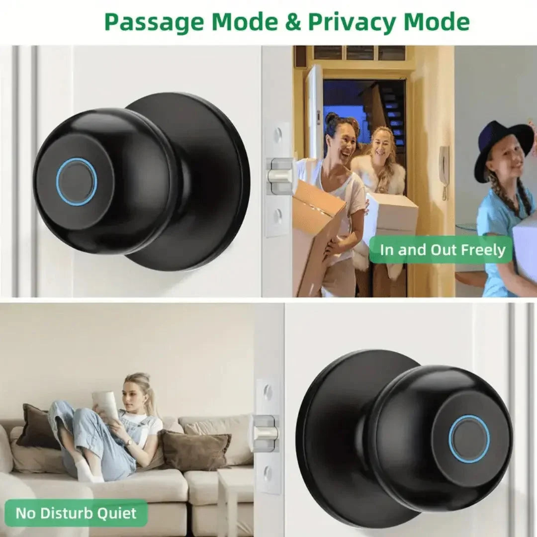 Smart Door Lock Fingerprint App Control Backup Keys