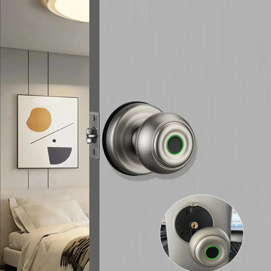 Smart Door Lock Fingerprint App Control Backup Keys