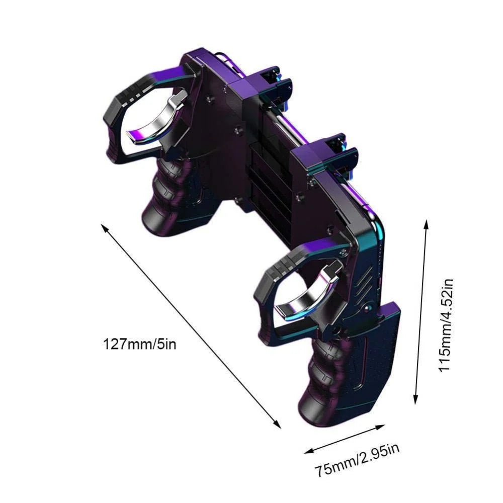 Smartphone Game Controller Four-Finger Ergonomic Grip