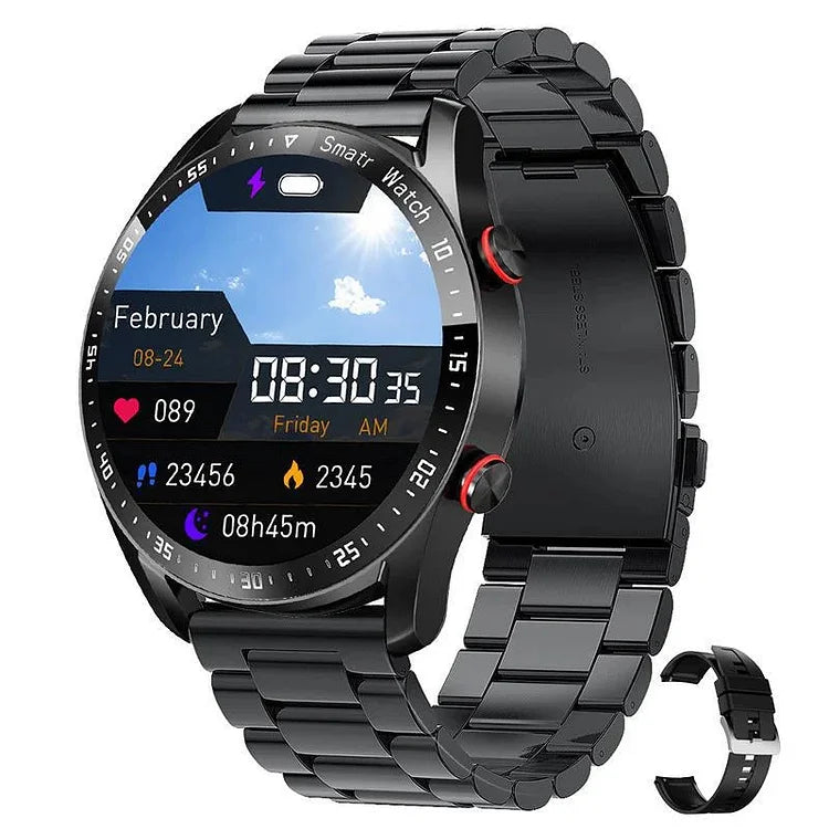 Smartwatch Blood Glucose & Vital Sign Monitoring Bluetooth Calling