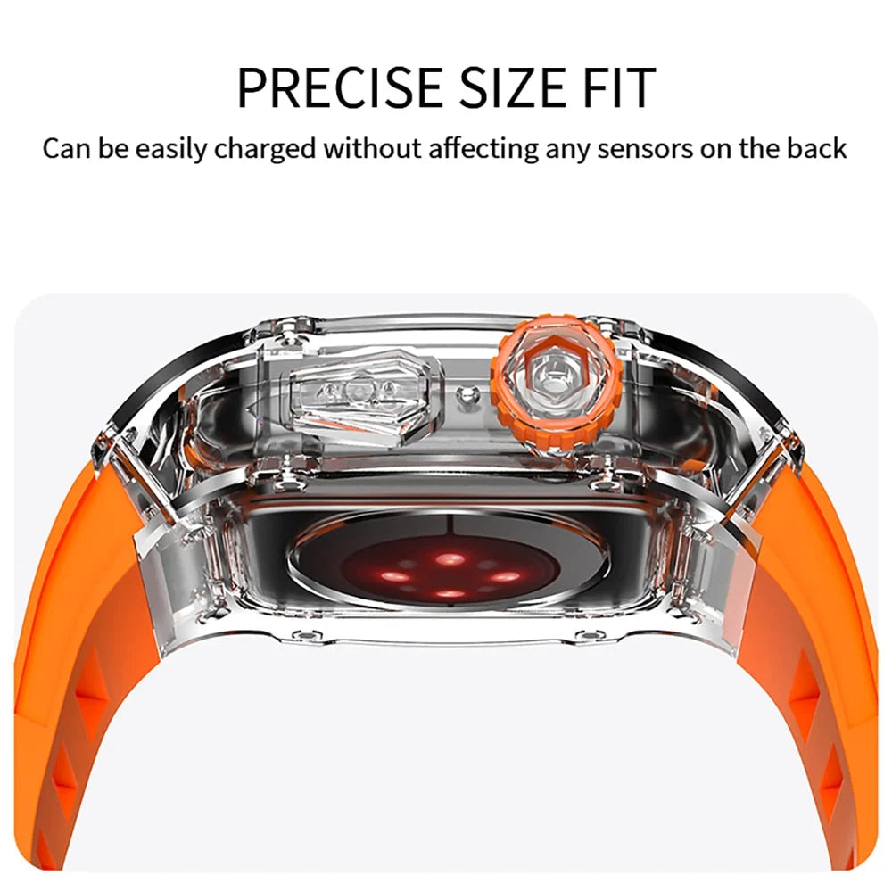 Smartwatch Case And Strap Kit Transparent Interchangeable Colors