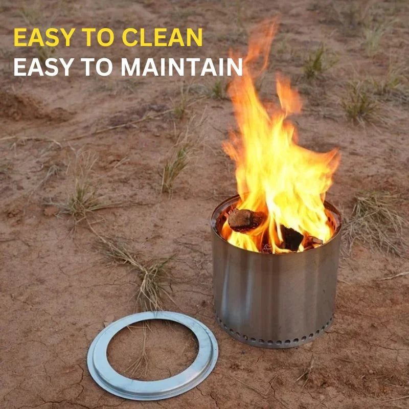 Smokeless Fire Pit Stainless Steel Removable Ash Tray Carrying Bag Included