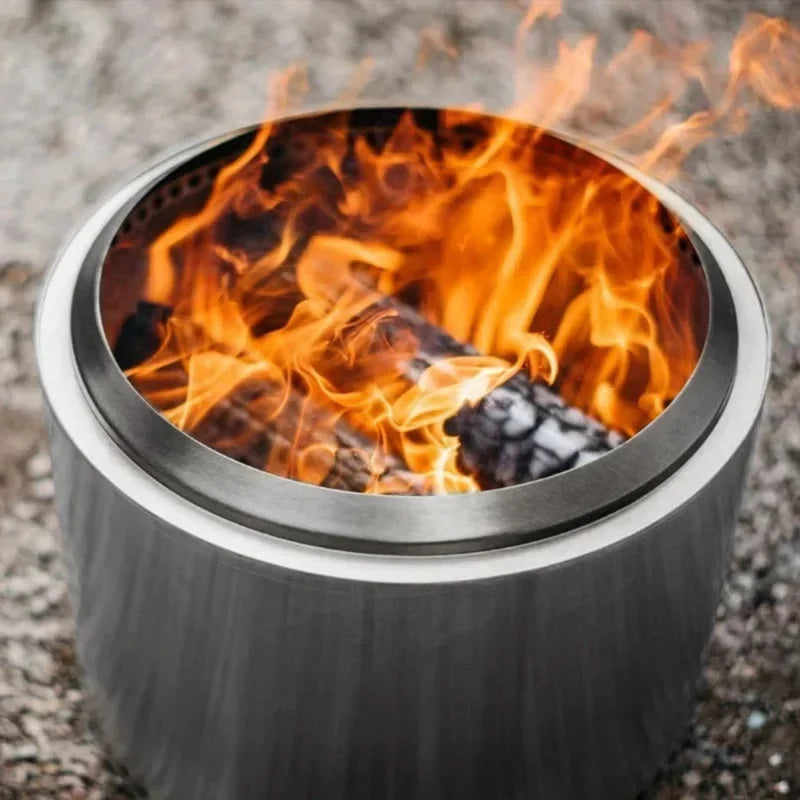 Smokeless Fire Pit Stainless Steel Removable Ash Tray Carrying Bag Included