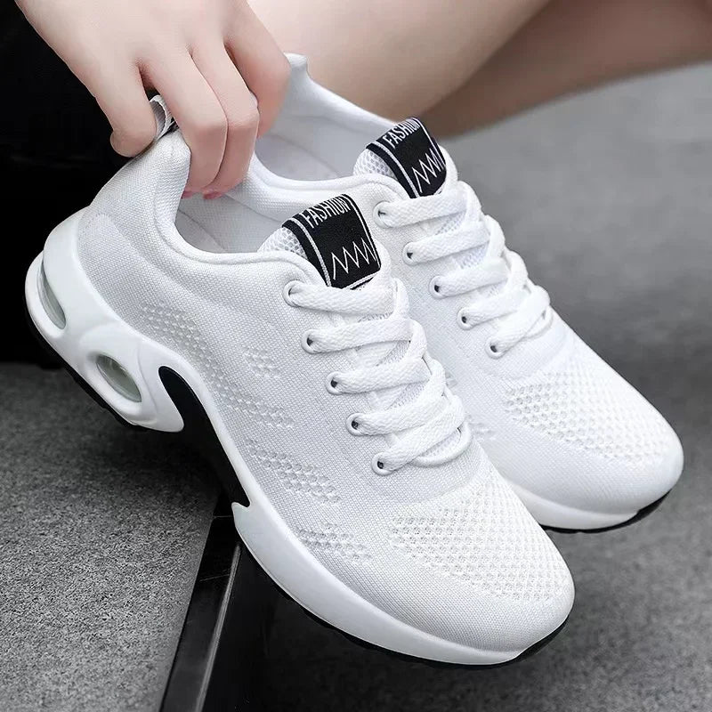 Sneakers Breathable Knit Mesh Cushioned Slip-On