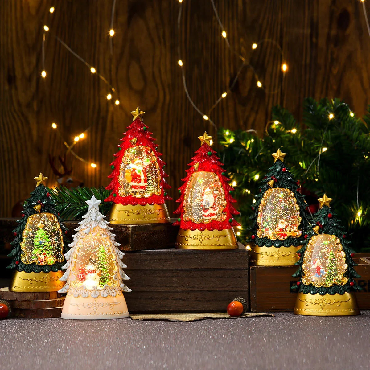 Snow Globe Battery-Free LED Illuminated Tabletop