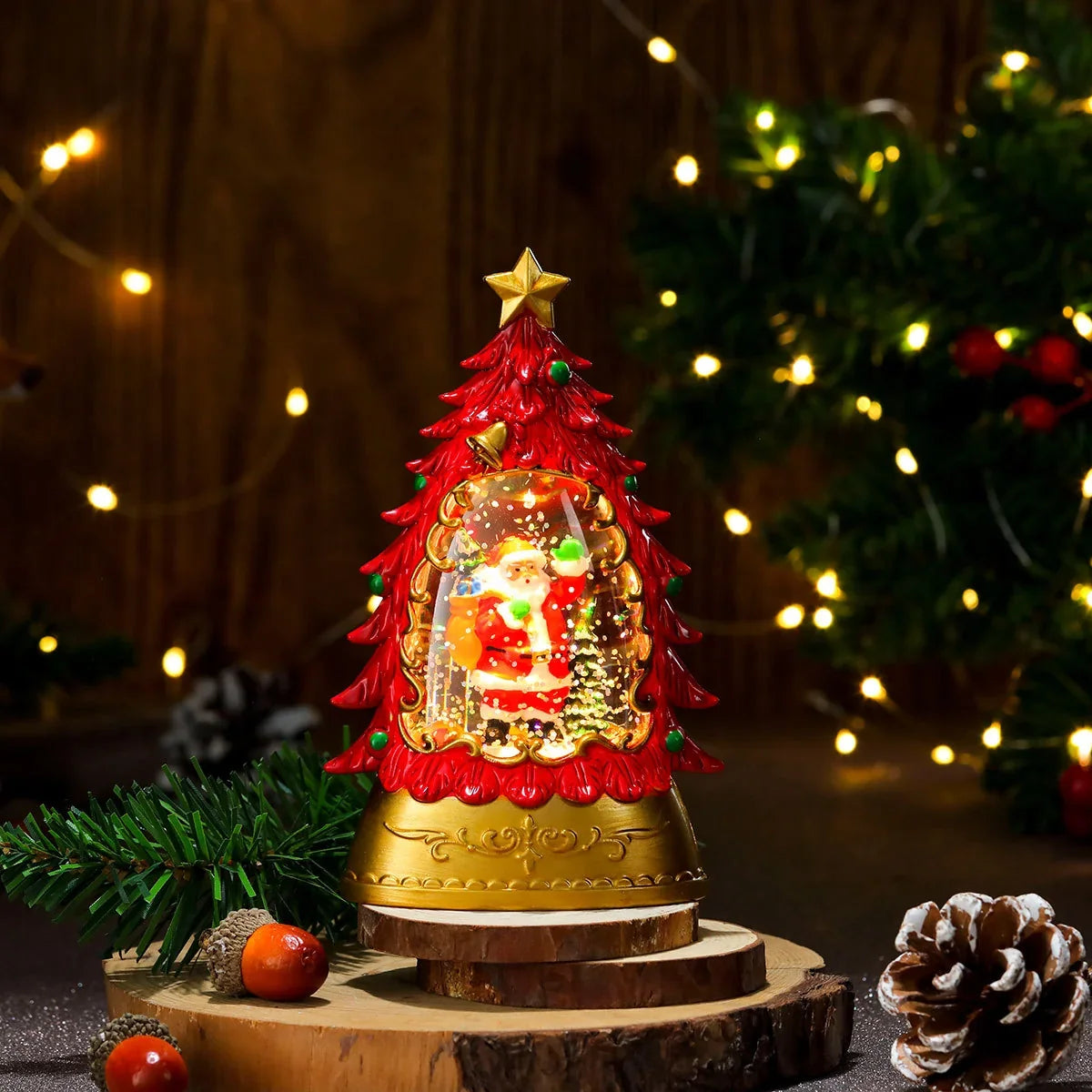 Snow Globe Battery-Free LED Illuminated Tabletop