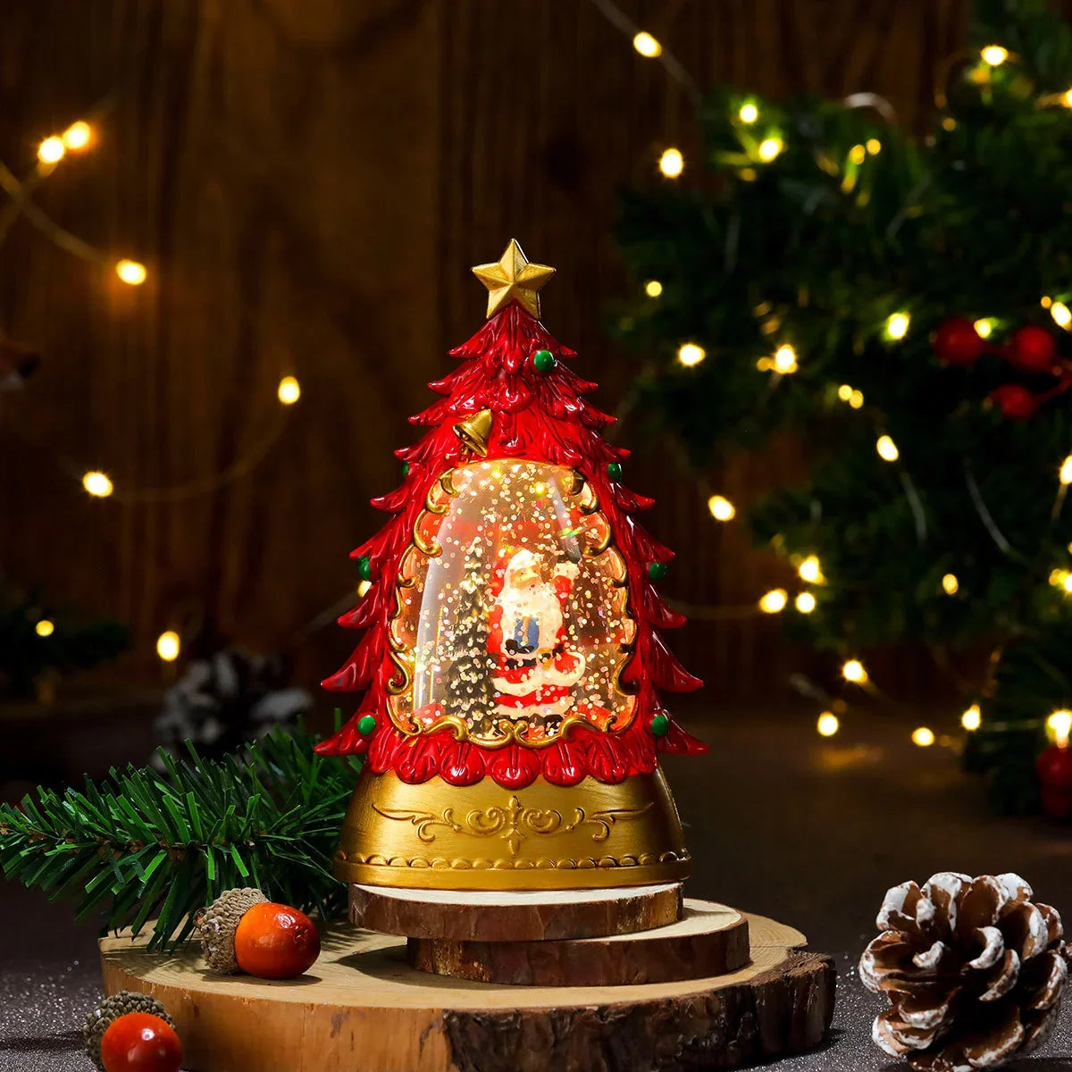 Snow Globe Battery-Free LED Illuminated Tabletop