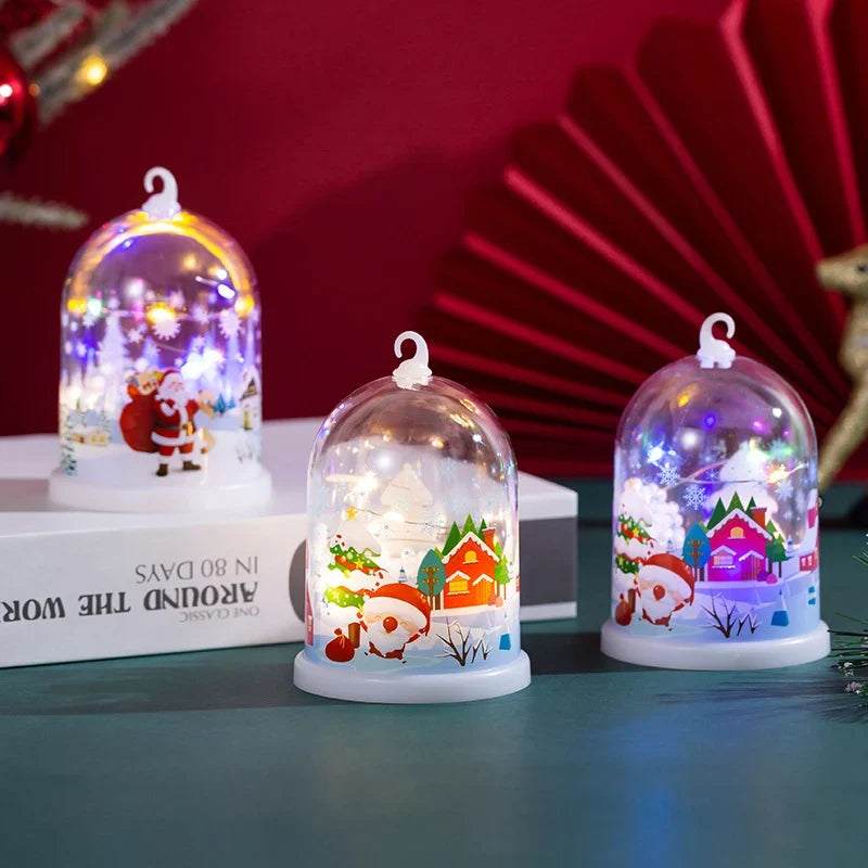 Snow Globe Glass Dome Warm LED Artistic Scene