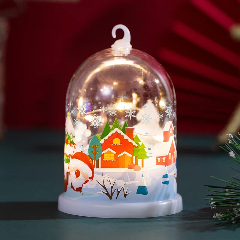 Snow Globe Glass Dome Warm LED Artistic Scene