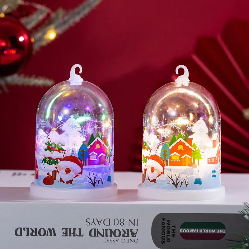 Snow Globe Glass Dome Warm LED Artistic Scene