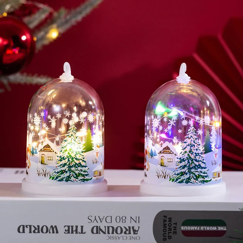 Snow Globe Glass Dome Warm LED Artistic Scene