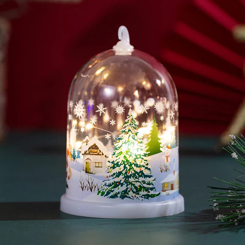 Snow Globe Glass Dome Warm LED Artistic Scene