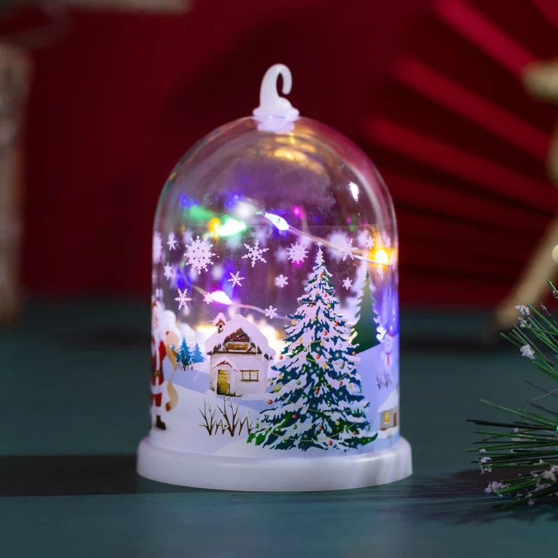 Snow Globe Glass Dome Warm LED Artistic Scene