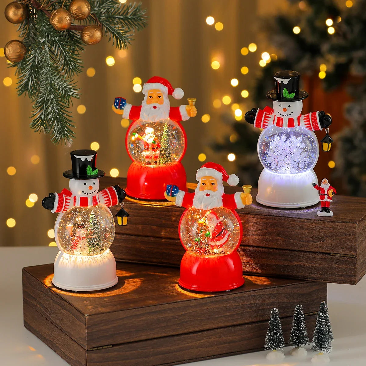 Snow Globe LED Illuminated & Battery Powered
