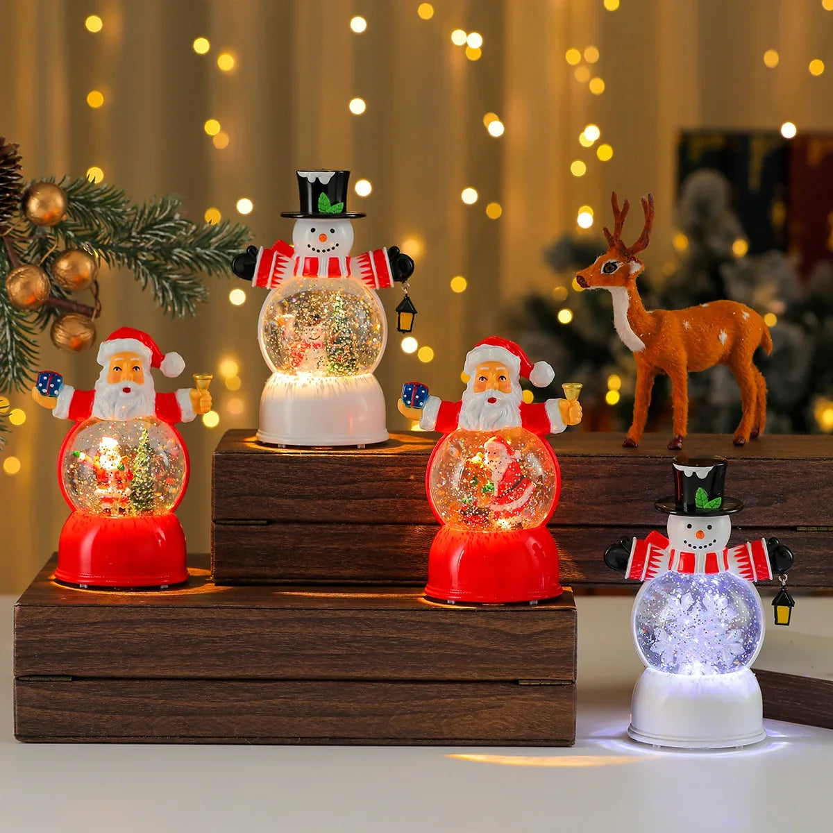 Snow Globe LED Illuminated & Battery Powered