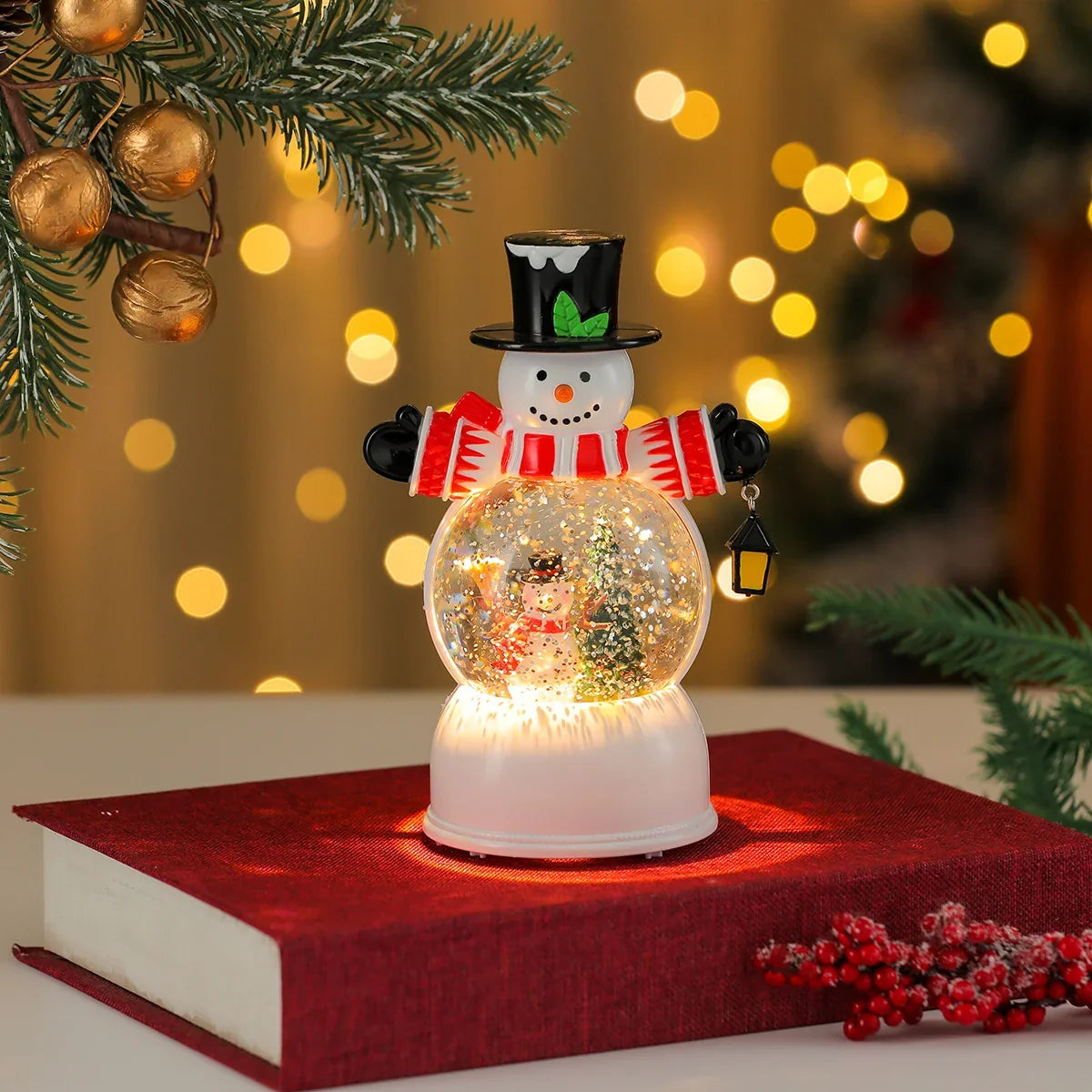 Snow Globe LED Illuminated & Battery Powered
