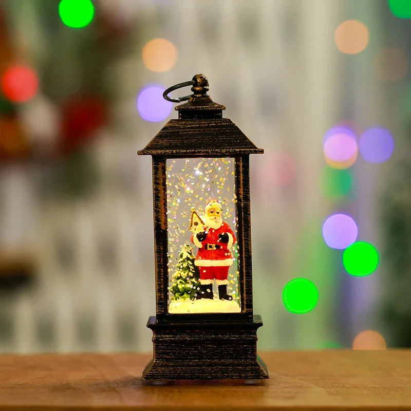 Snow Globe Lantern Shimmering Lights Durable Construction