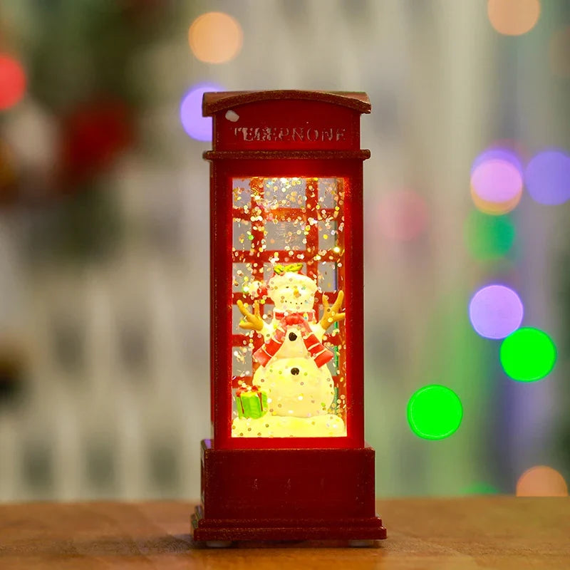 Snow Globe Lantern Shimmering Lights Durable Construction