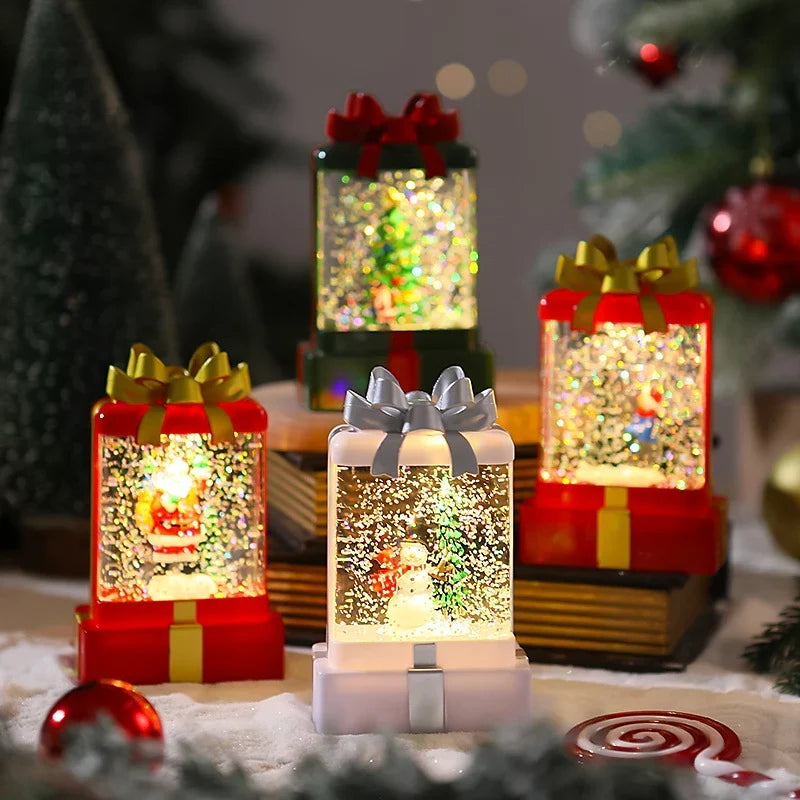 Snow Globe Wreath Musical Christmas Scene
