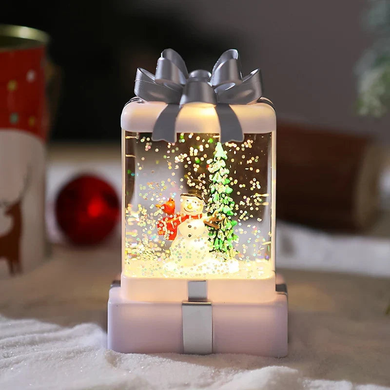 Snow Globe Wreath Musical Christmas Scene
