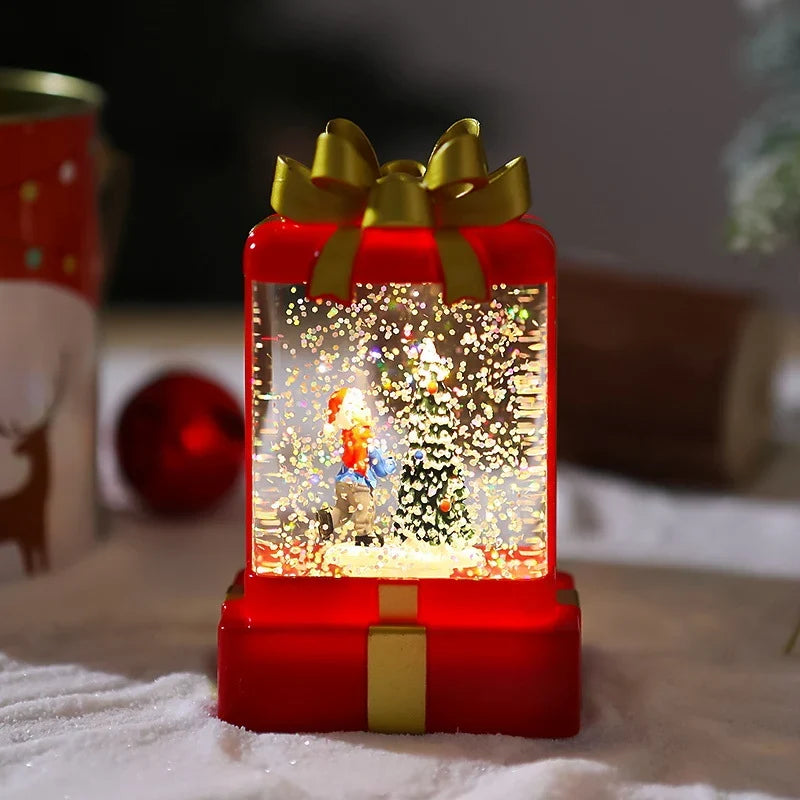 Snow Globe Wreath Musical Christmas Scene