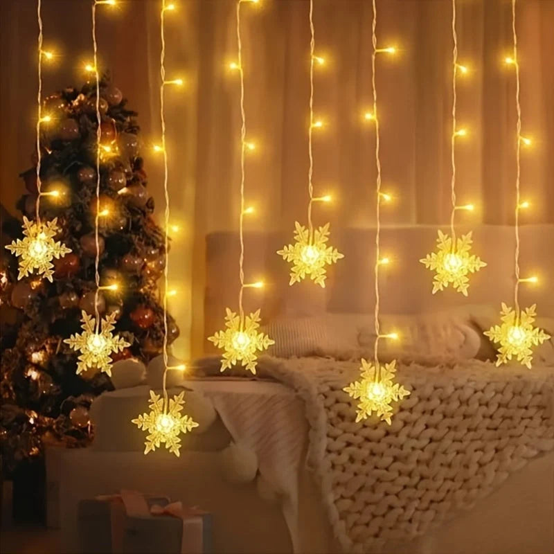 Snowflake String Lights USB Powered 13.1 Ft