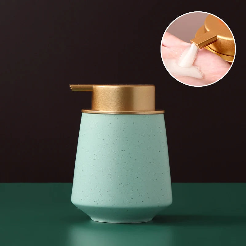 Soap Dispenser Ceramic One-Hand Pump Large Capacity