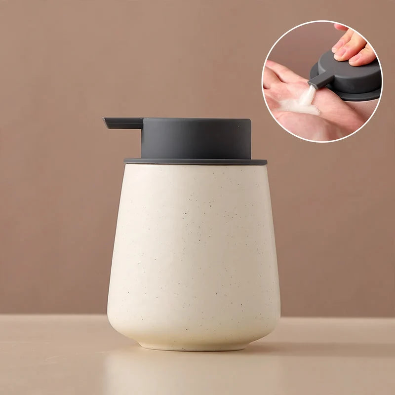 Soap Dispenser Ceramic One-Hand Pump Large Capacity