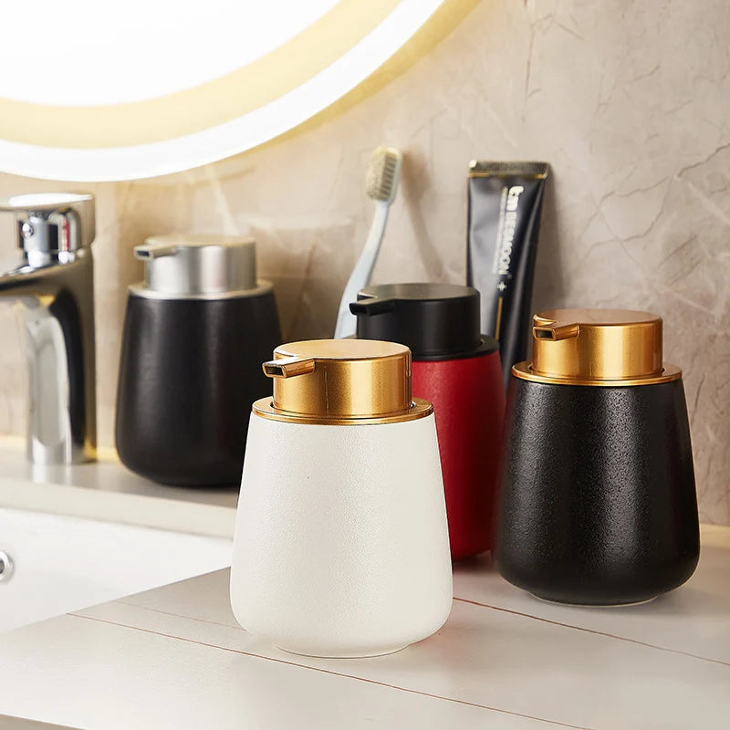 Soap Dispenser Ceramic One-Handed Pump Matte Finish